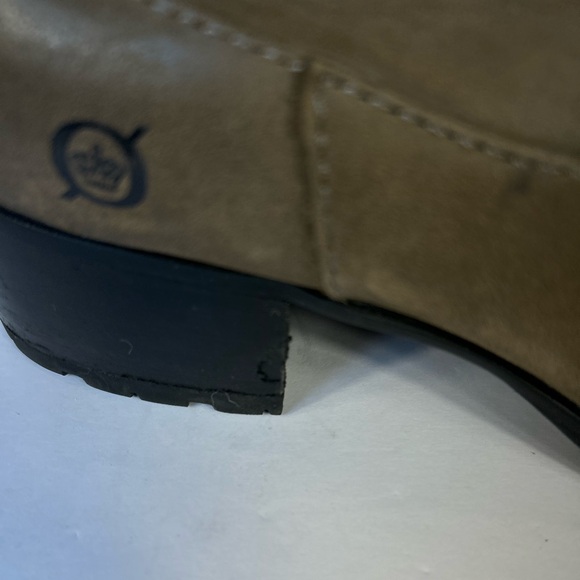 Born W22499 Taupe Neutral Leather Zip Up Tall Knee Boots Women's Sz 7/38 - Picture 13 of 13